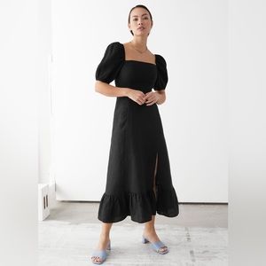& Other Stories black linen dress